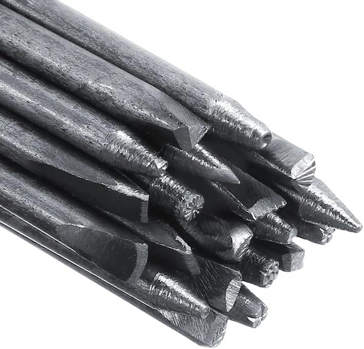 20pcs 4mm DIY Stamp Punch Work Punches Assorted Stamp Punch Jewelry Flower Steel Metal Stamping Leather Carving Staming Tools