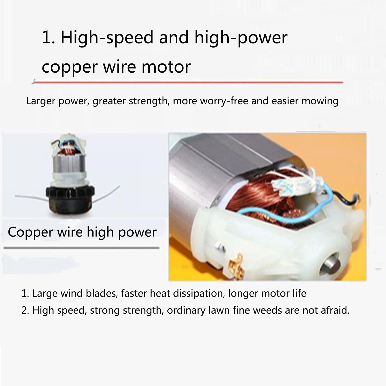 Tosaerba Elettrico con Filo da 650 W Palo telescopico Tosaerba Nuovo per Uso Domestico di Piccole Dimensioni 220 Volt Tosaerba da Fabbrica a Tre tondi a Scuola A zhengzilu