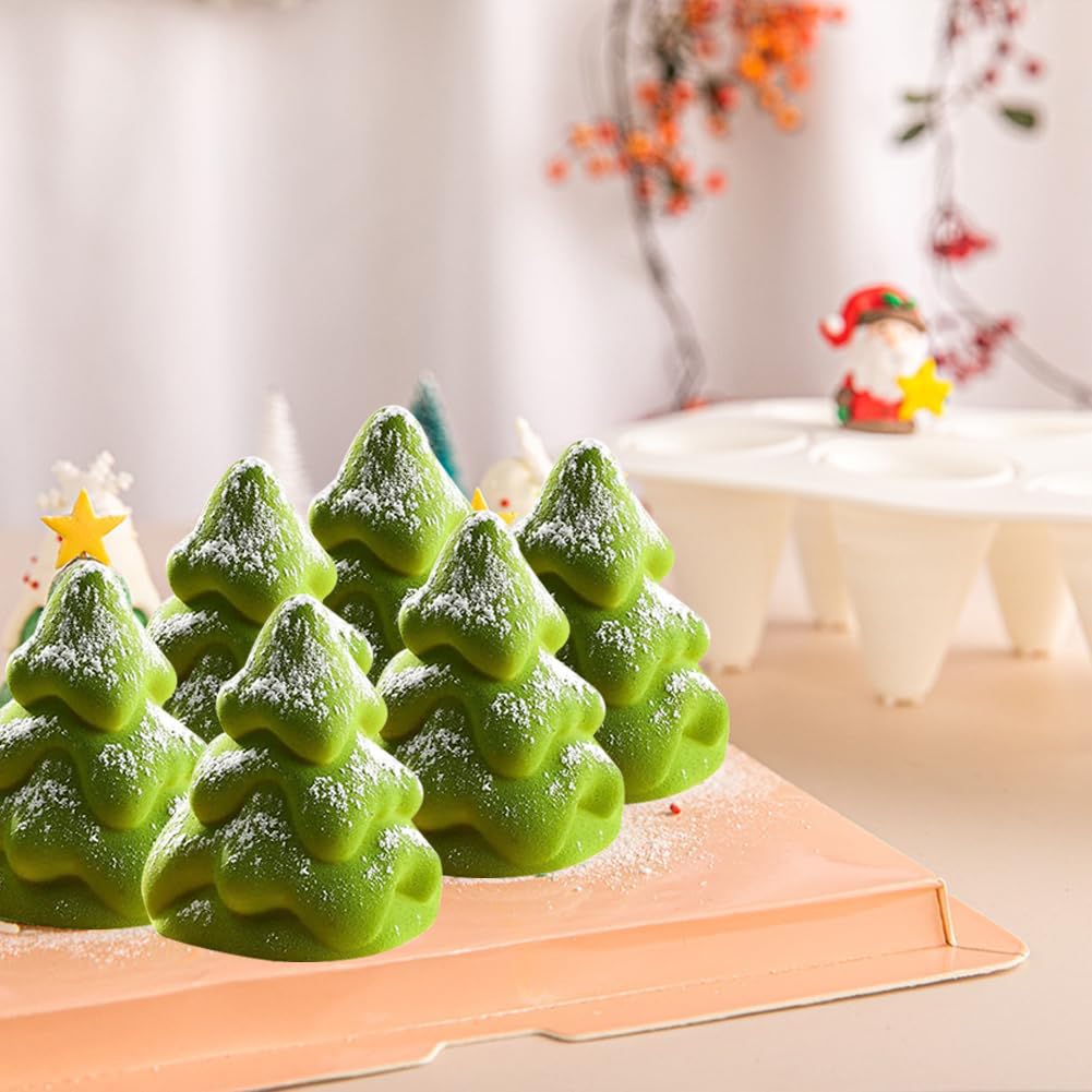 Kerstboom Siliconen Mal, 1 ST Kerstboom Chocolade Vorm Bakvorm Zeep Smelt Snoep Cake Gelei Bakvormen voor Kerst Decoratie Familie Feest Zelf Maken