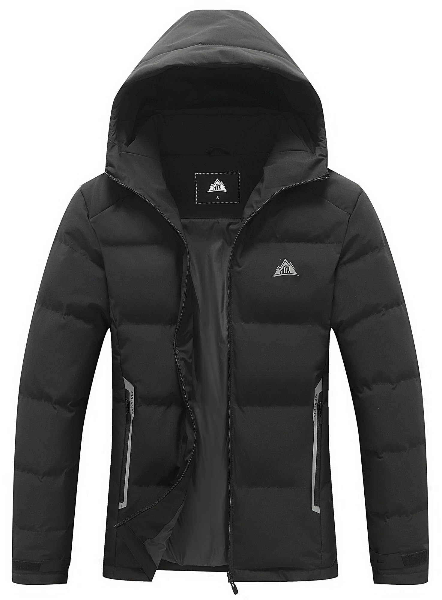 Women's Lightweight Full-Zip Puffer Jacket with Hood Quilted Warm Winter Coat Water Resistance Winter Jacket