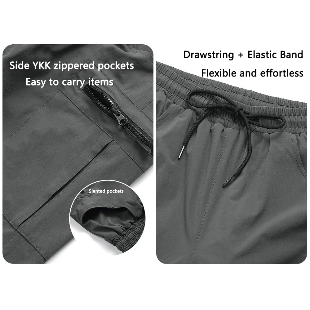 Uomo Pantaloncini Da Ciclismo Con Gel 4D, Elasticizzati Pantaloncini MTB Asciugatura Rapida Pantaloni Mountain Bike Leggeri Pantaloncino Cargo Vestibilità Ampia Pantaloncino Lavoro