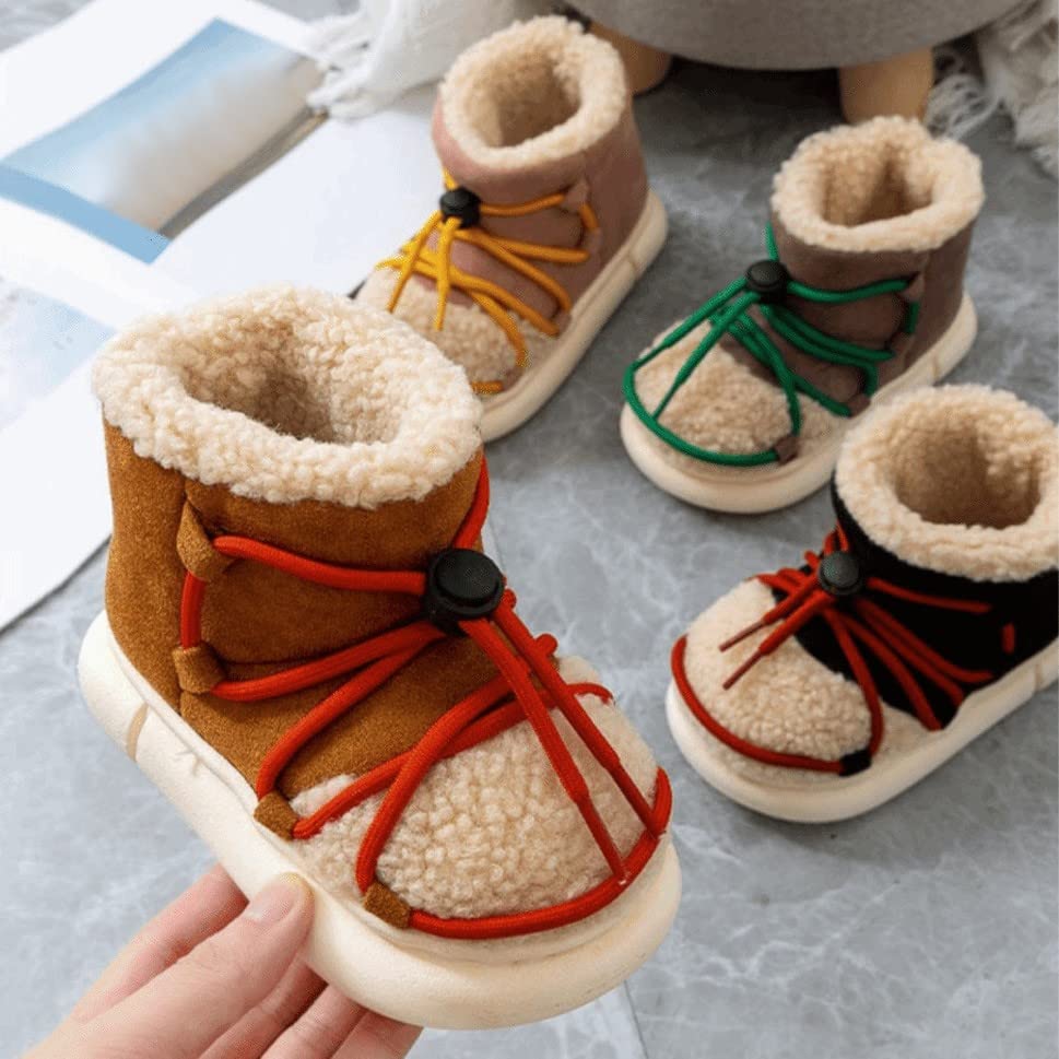 Fashion Boots for Baby Childrens Shoes Winter Thick Furry Shoes Flat Heel Casual Home Cotton Slippers Snow Boots2