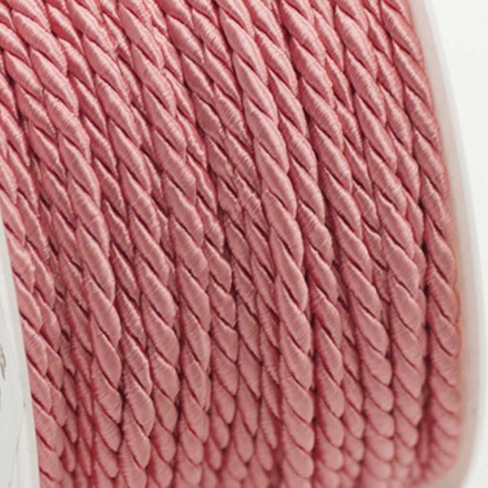 2mm Cord Barley Twist Rope Ties Craft Costume Trimming 30 Color 2 4 8 Meters 258D, 026 Coral, 8 Metres