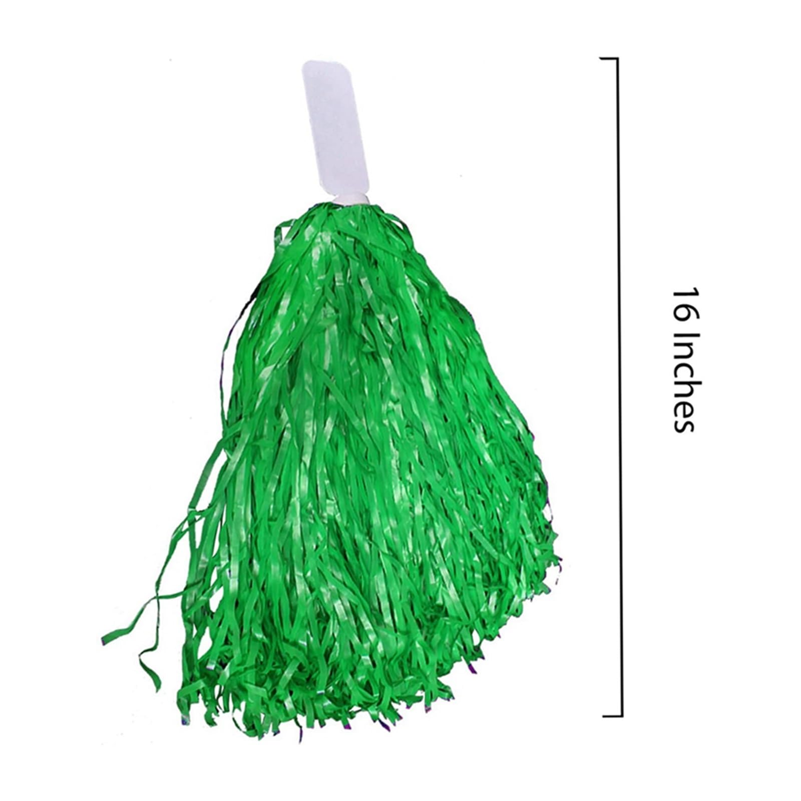 Cheer Leading Poms Lot de 48 pompons pom-pom girl en aluminium métallisé avec poignée plastique, vert
