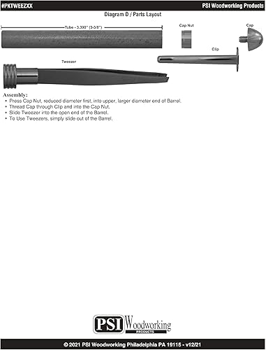 Miniatura 3 de Penn State Industries PKTWEEZSS - Kit de pinzas de iniciación para proyectos de torneado de madera