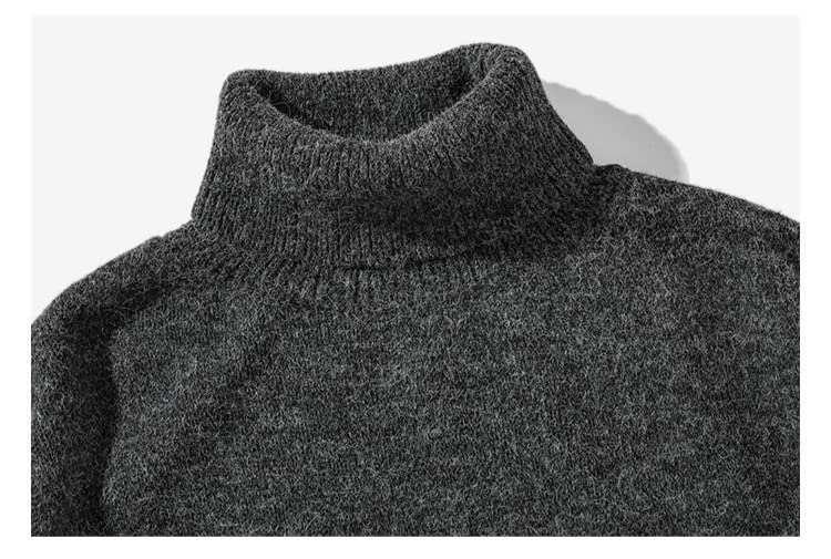 Maglione Uomini Fashion Versatile High Collar Fashion Fashion Street Street Slione Knitted-Dark Grey,L