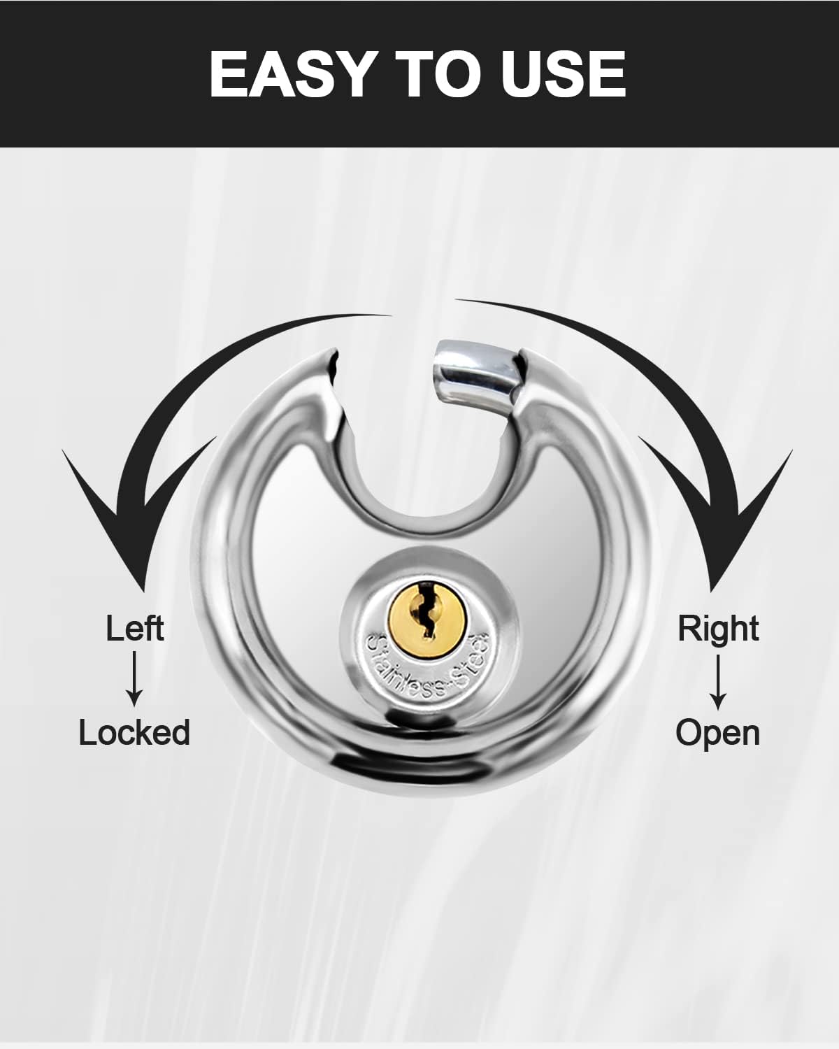 Vervida 6 Pack Disc Padlock for Gym Locker, Fence, Storage, Case, Toolbox, Storage Units