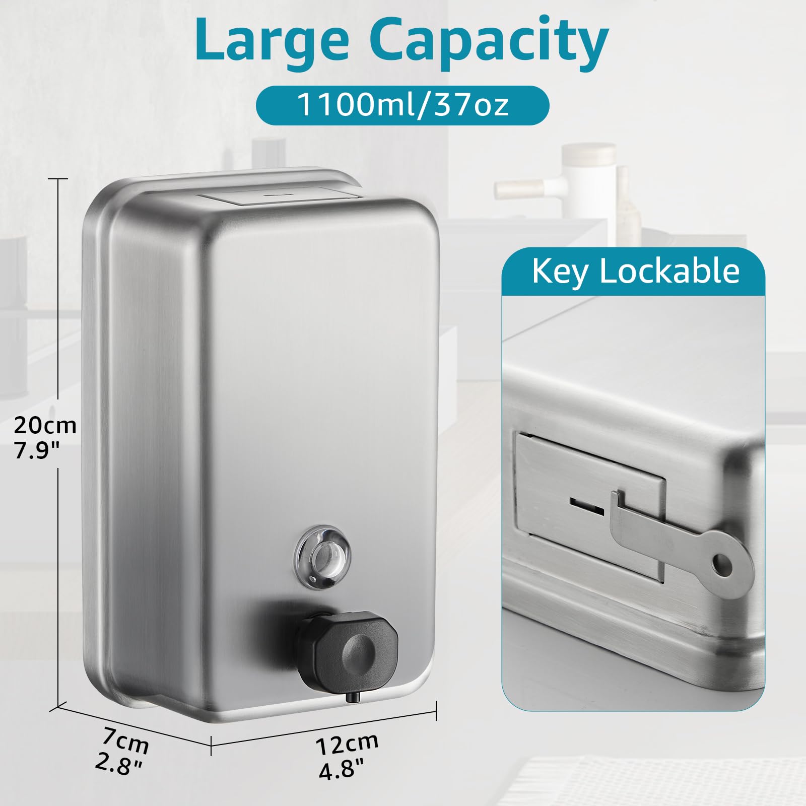 modunful Dispenser per asciugamani di carta & Dispenser di Sapone in Acciaio Inox