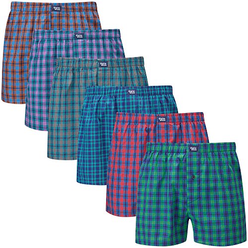 Preisvergleich Produktbild Charles Wilson 6er Packung Gewebte Boxershorts (Medium, Multi Check 51)