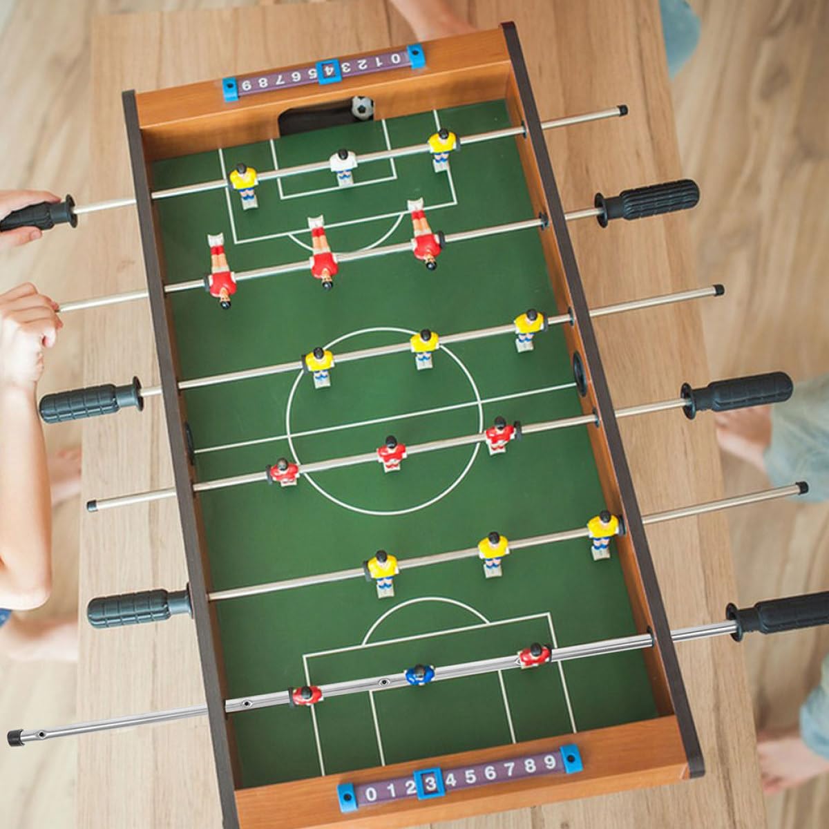 Didiseaon Aste Calcio Balilla in Ferro 2 Unit per Tavolo Calcio Balilla con Cappucci di Protezione