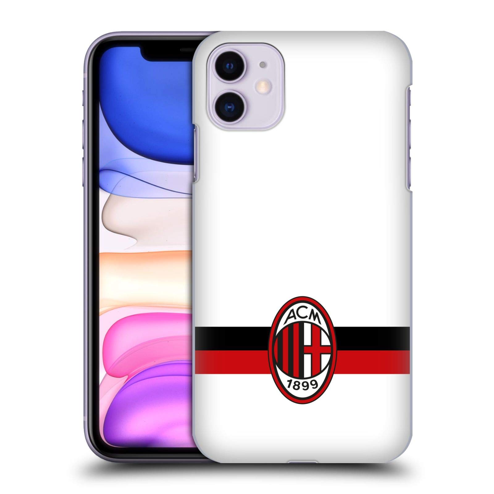 Officially Licensed AC Milan White Crest Hard Back Case Compatible with Apple iPhone 11