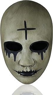 Purge Mask for Adult Halloween costumes: Scary Horror Cross and God Face Masks for Masquerade Mardi Gras Party Cosplay