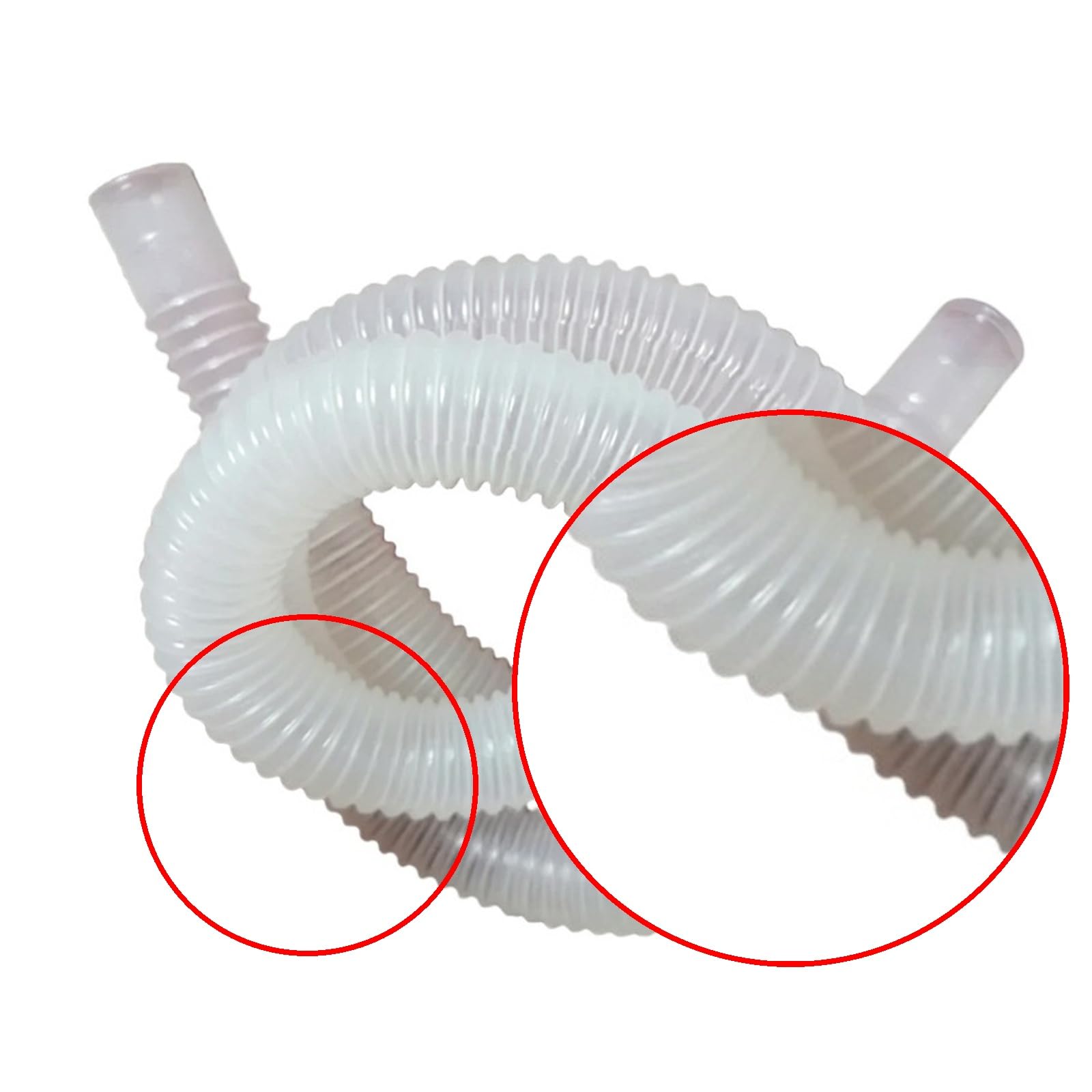 Tubo Di Drenaggio Della Lavatrice 2 Metri Diametro Interno 20mm | Tubo Bianco Tubo Di Drenaggio 18mm 25mm Aria Condizionata Drenaggio Tubi Ondulati(Bore 30mm-2 meters)