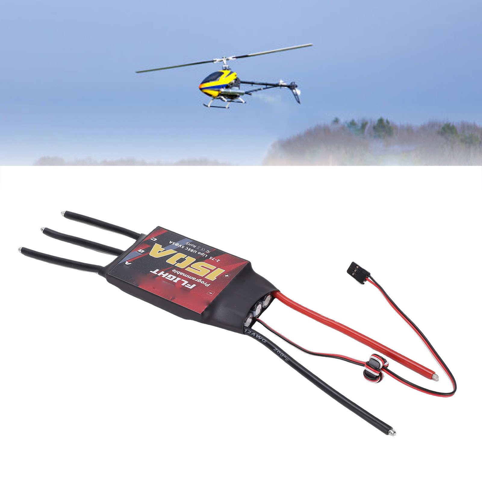 Diyeeni 150A Regulator Obrotów do Dronów, Bezszczotkowy Kontroler | Stabilna konstrukcja PCB, kompatybilna z 2-7S Lipo, dla stałopłatów i quadkopterów