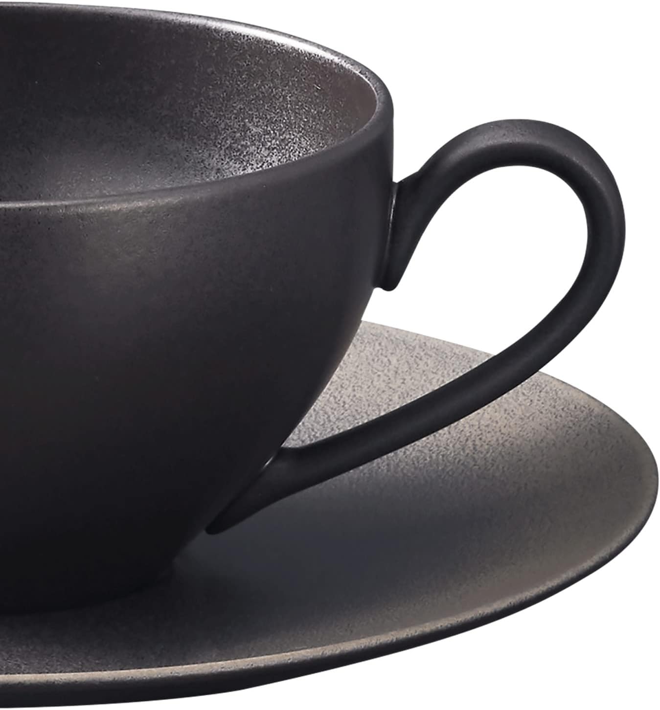 Noritake 10-586A/94989S Coffee Tea Saucer, 6.3 inches (16 cm), Orchid, Microwave Safe, Dishwasher Safe, 1 Piece, Black Fine Porcelain (Premium White)