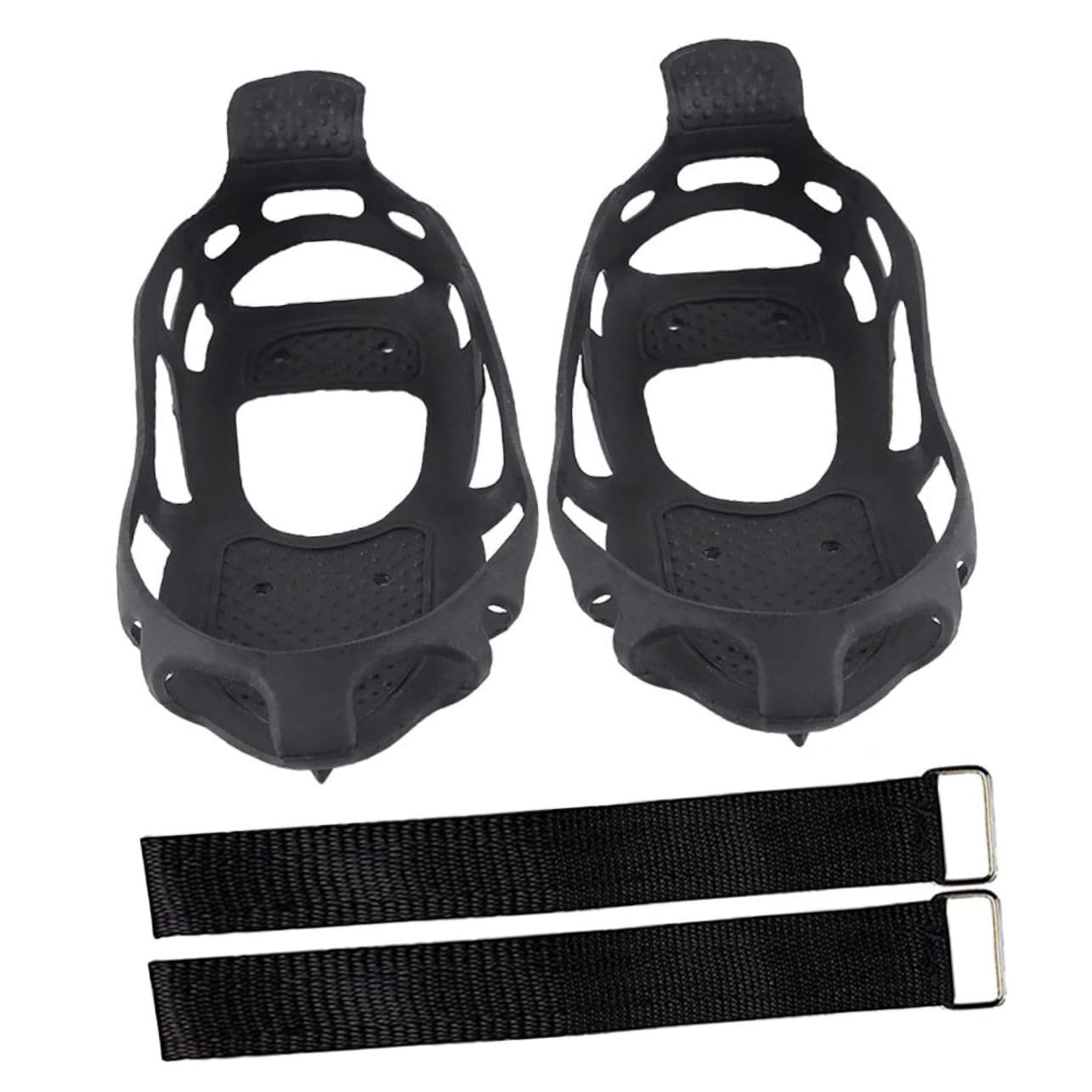 Veemoon 1set Tooth - Ice Grippers for Shoes Crampons for Climbing Hiking Activities Flexible Band Design for for Outdoor Workers Elderly