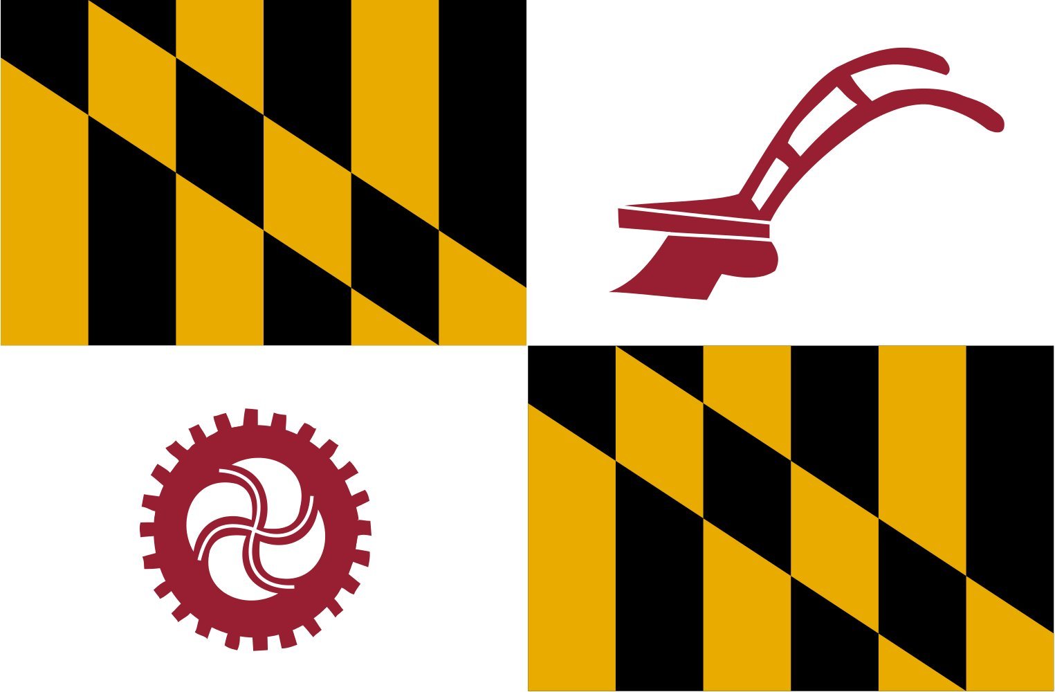 Drapeau Baltimore County Maryland anti-décoloration avec œillets renforcés