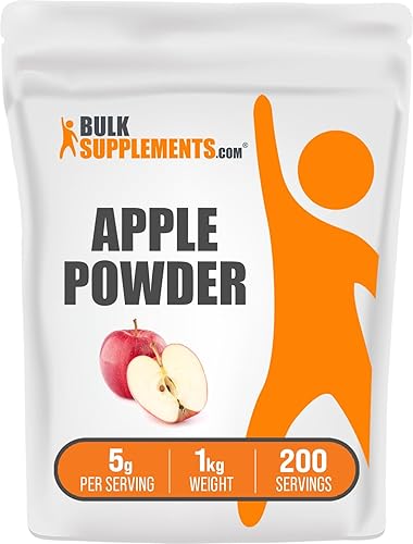 BULKSUPPLEMENTS.COM Polvo de manzana - Suplemento en polvo de alto contenido de fibra - Polvo saborizante - Polvo de batidos - Polvo de frutas -