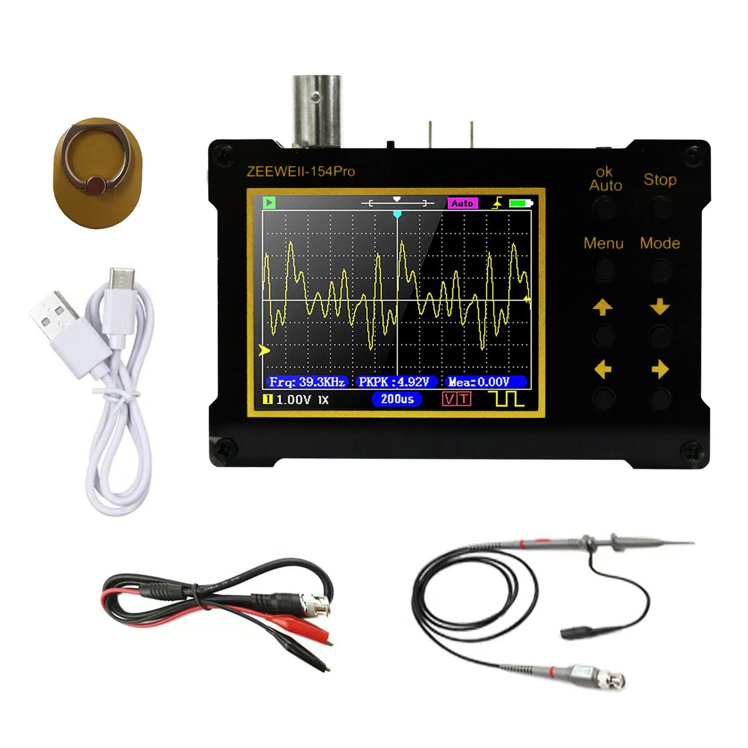 2 in 1 Handheld Oscilloscope Signal Generator, 154 Pro 2.4” Digital