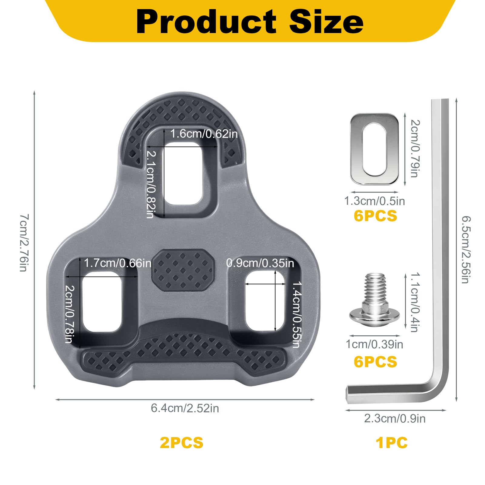 Calas de Ciclismo Look Keo Bike Gris 4.5° para Pedales de Carretera y MTB