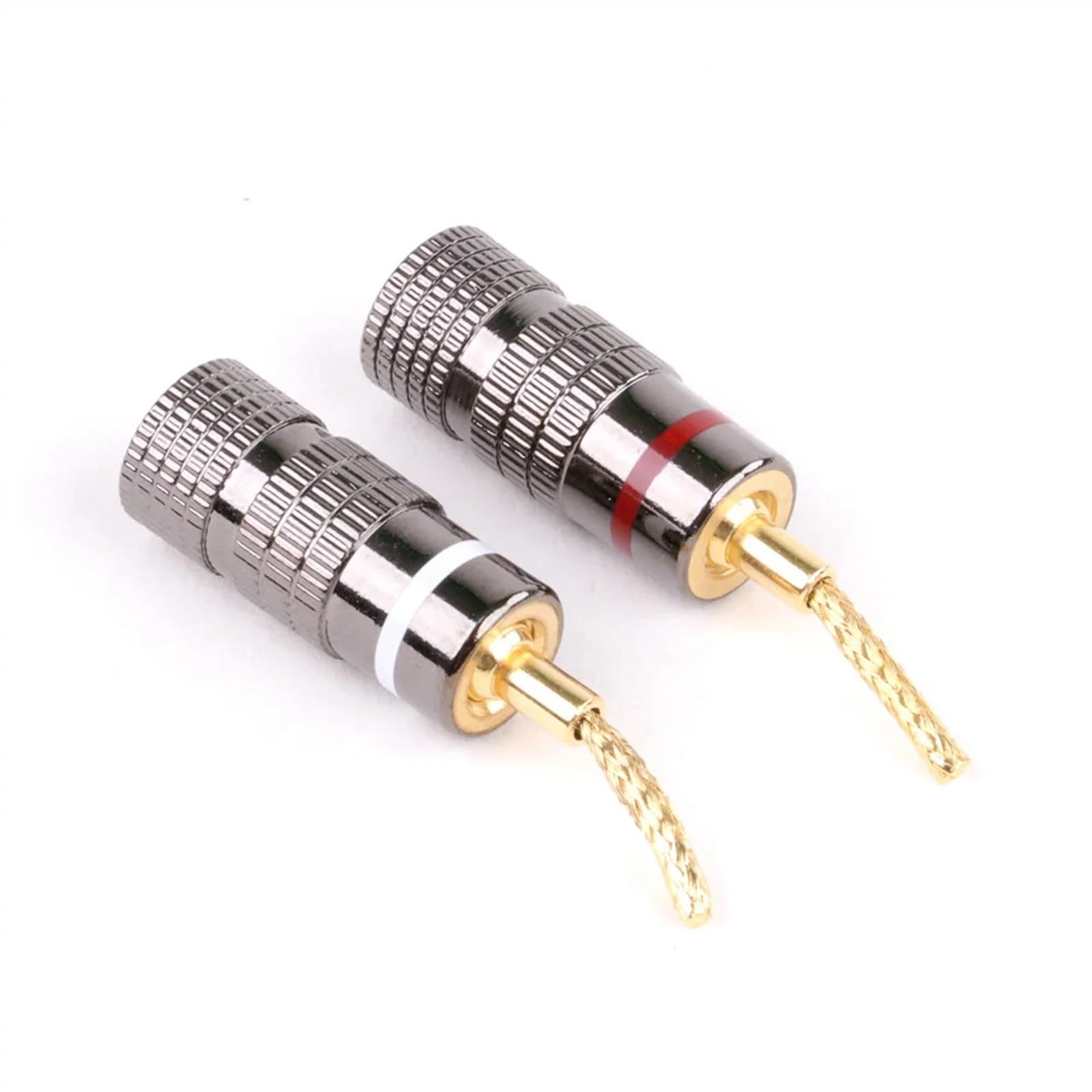Connettore a banana con cavo intrecciato audio da 20 pezzi for cavo dell'altoparlante, filo in ottone placcato oro, corrosione