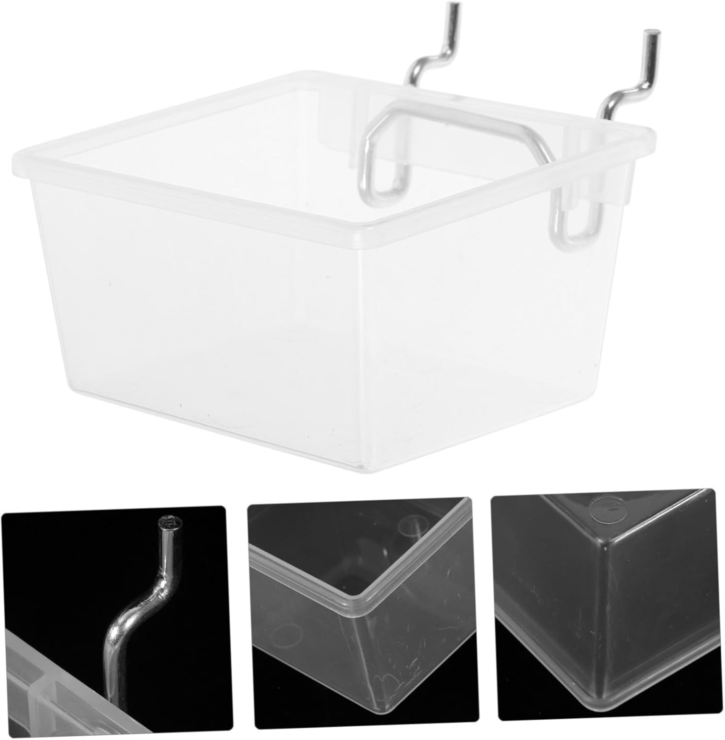 10pcs Pegboard Hooks White Plastic Bin Storage Bins Hardware Organizer DIY Project Accessory