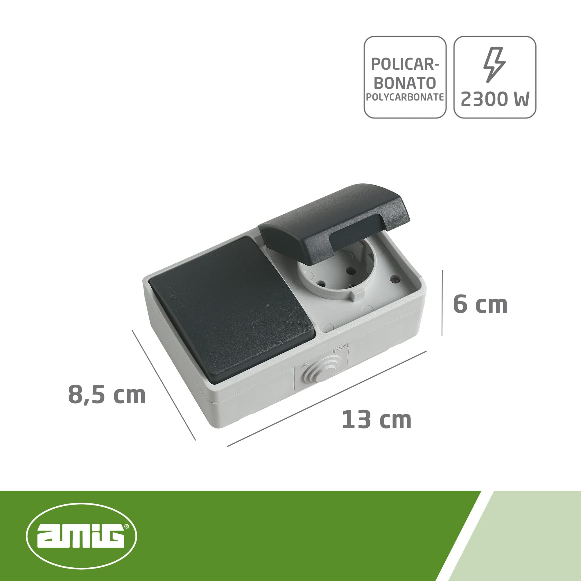 HABA Schuko Opbouw Stopcontact 230V IP54 Dubbel | Kampeer Oase HABA Schuko Opbouw Stopcontact 230V IP54 Dubbel | Kampeer Oase