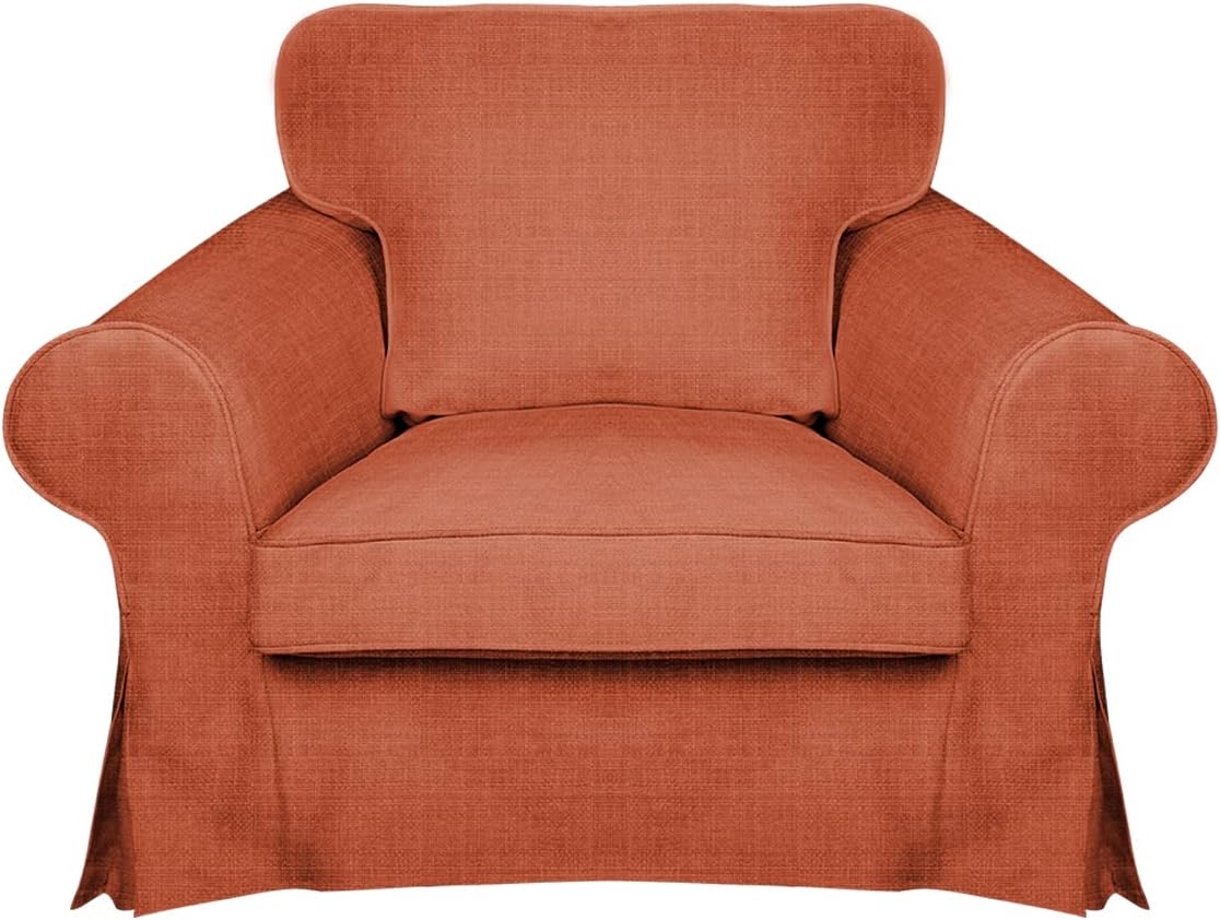 Sofa Cover ONLY! for EKTORP Armchair, 1-seat Sofa Cover, Chair Cover, Linen Fabric Chair Covers for Living Room, Thickened Chair Slipcovers with Arms Anti (T-24)