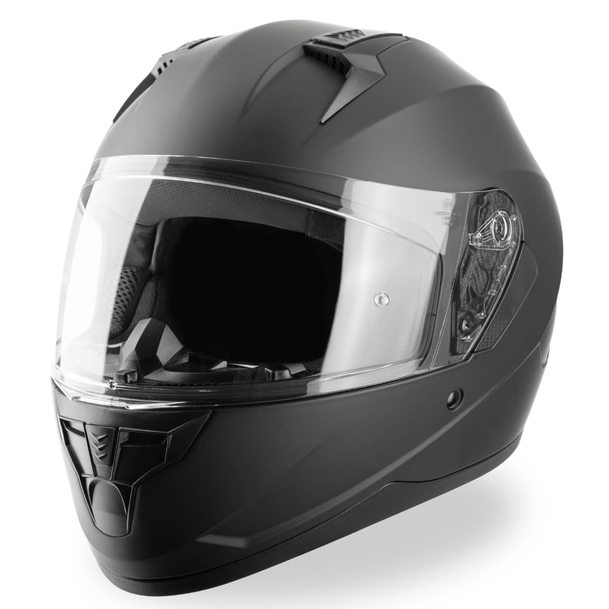 VINZ Vigo Integralhelm | Motorrad Helm Vollvisierhelm Mopedhelm ECE 22.06 | Motorradhelm Full-Face Helme | für Damen & Herren | In Gr. XS-XXL - Matt Schwarz