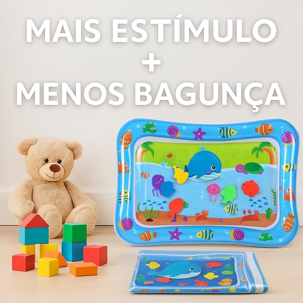 Tapete Infantil de Água Inflável para Bebê Almofada Sensorial Interativa Brinquedo Baby Educativo 48,5x67,5cm (Oceano) Tapete Infantil de Água Inflável para Bebê Almofada Sensorial Interativa Brinquedo Baby Educativo 48,5x67,5cm (Oceano)