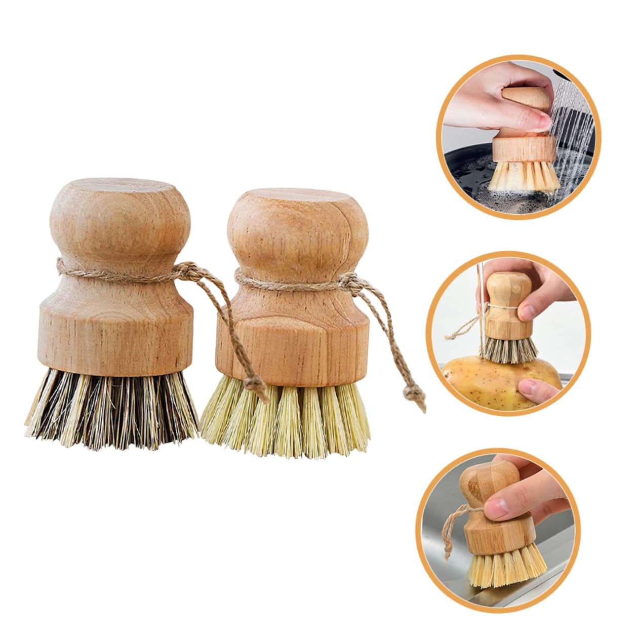 Ciieeo 12pièces Brosses De Nettoyage pour Cuisine Brosse à Vaisselle Brosse Ronde pour Casseroles Et Wok Outil Pratique De Récurage pour Évier Et Ustensiles De Cuisine