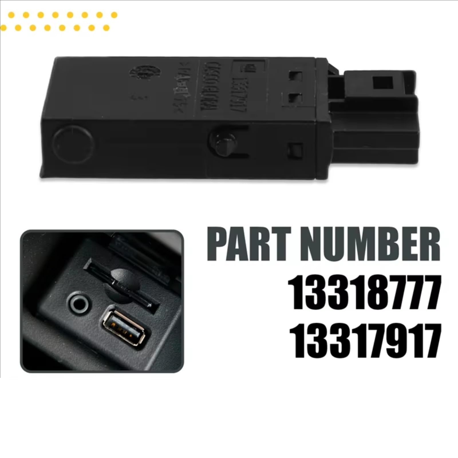 Presa USB Lettore Multimediale Per Buick Per Cascada 2016-2019 Per Regal 2011-2026 13317917 Porta Di Ricarica Presa USB Connettore USB Autoveicoli
