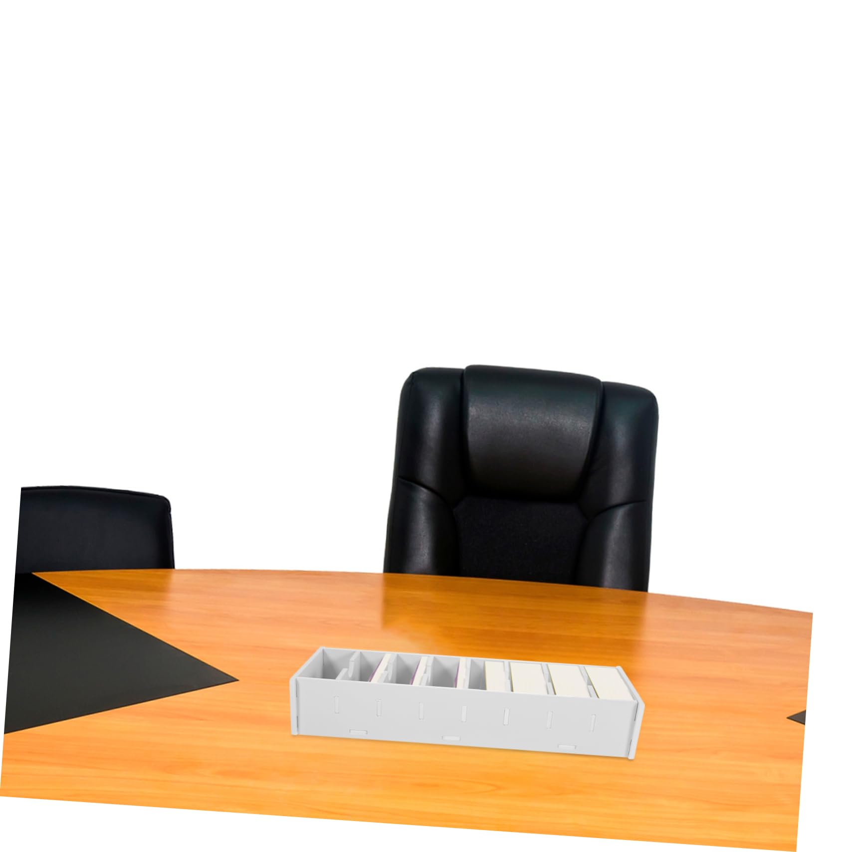 OSALADI 3 Pezzi Organizer da Scrivania Bianco PVC Multistrato Porta Biglietti da Visita Supporto Espositore Compatto per Ufficio Multifunzione per Meeting Ed Eventi