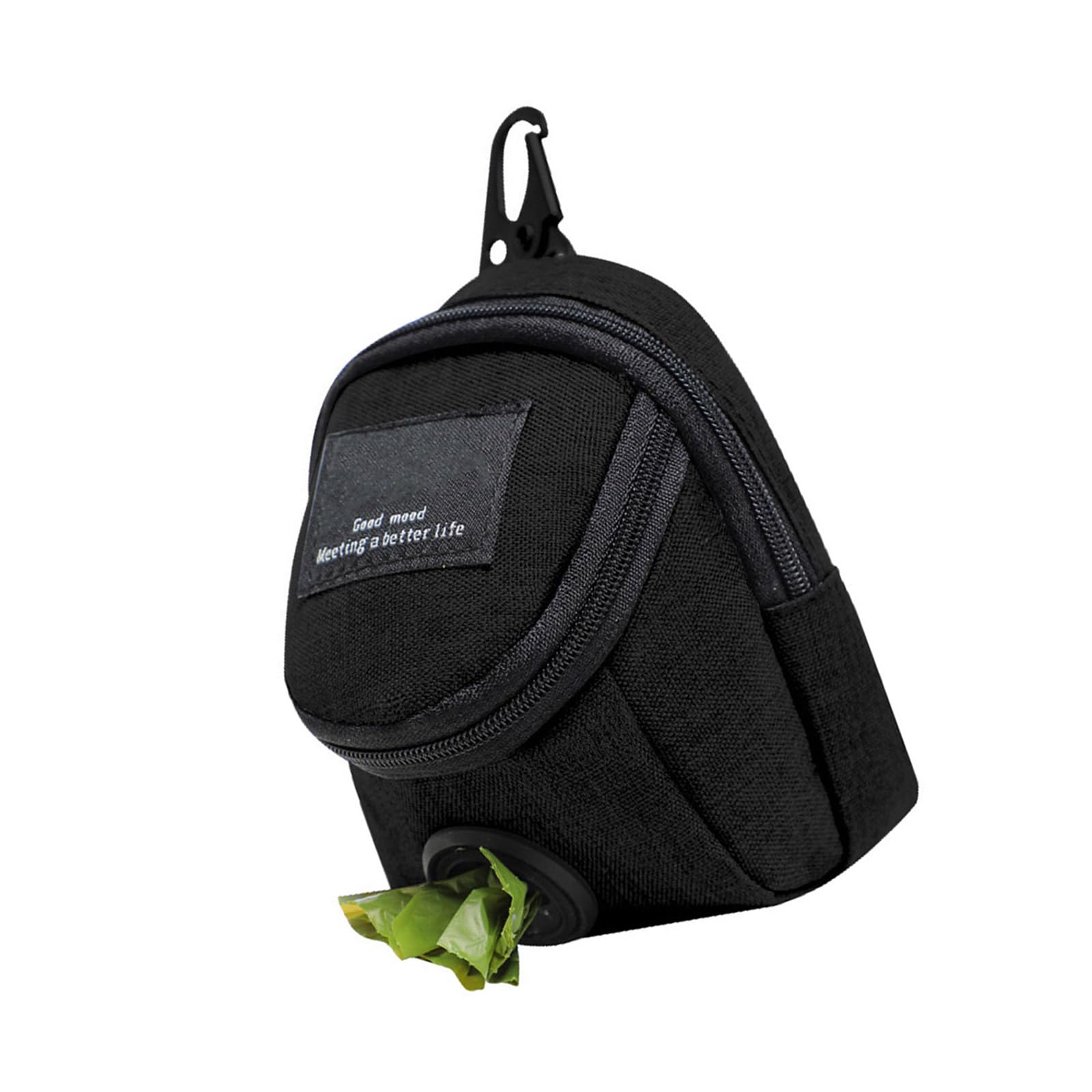 Simple Oxford Fabric Poop Bag Dispenser with Treat Pocket Clip on Accessory Multifunctional Dog Treats Bag