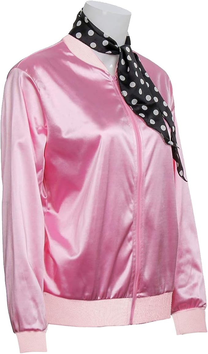 pink silky jacket