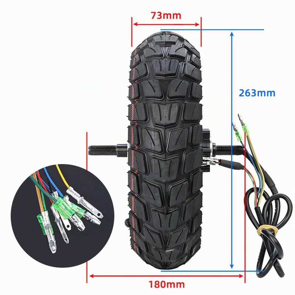 Moteur de Remplacement pour Vélo Électrique 48V 500W, Moteur Moyeu pour Kugoo M4/M4PRO Trottinette Électrique, Moteur de Roue Arrière pour Accessoires de Trottinette Électrique