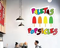 Vista 5 de Calcomanías personalizadas para camiones de alimentos, paletas, paletas, comida y bebida, concesión, letrero de concesión de 36 pulgadas