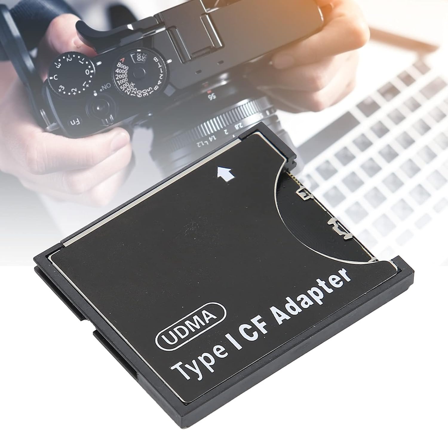 ASHATA SD CF Card Adapter, SD MMC SDHC SDXC Slot to CF Compact Flash Memory Card Adapter, for, for, for Nikon, for S, etc