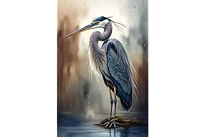 Blue Heron on The Water Jigsaw Puzzles for Adults 500 Pieces