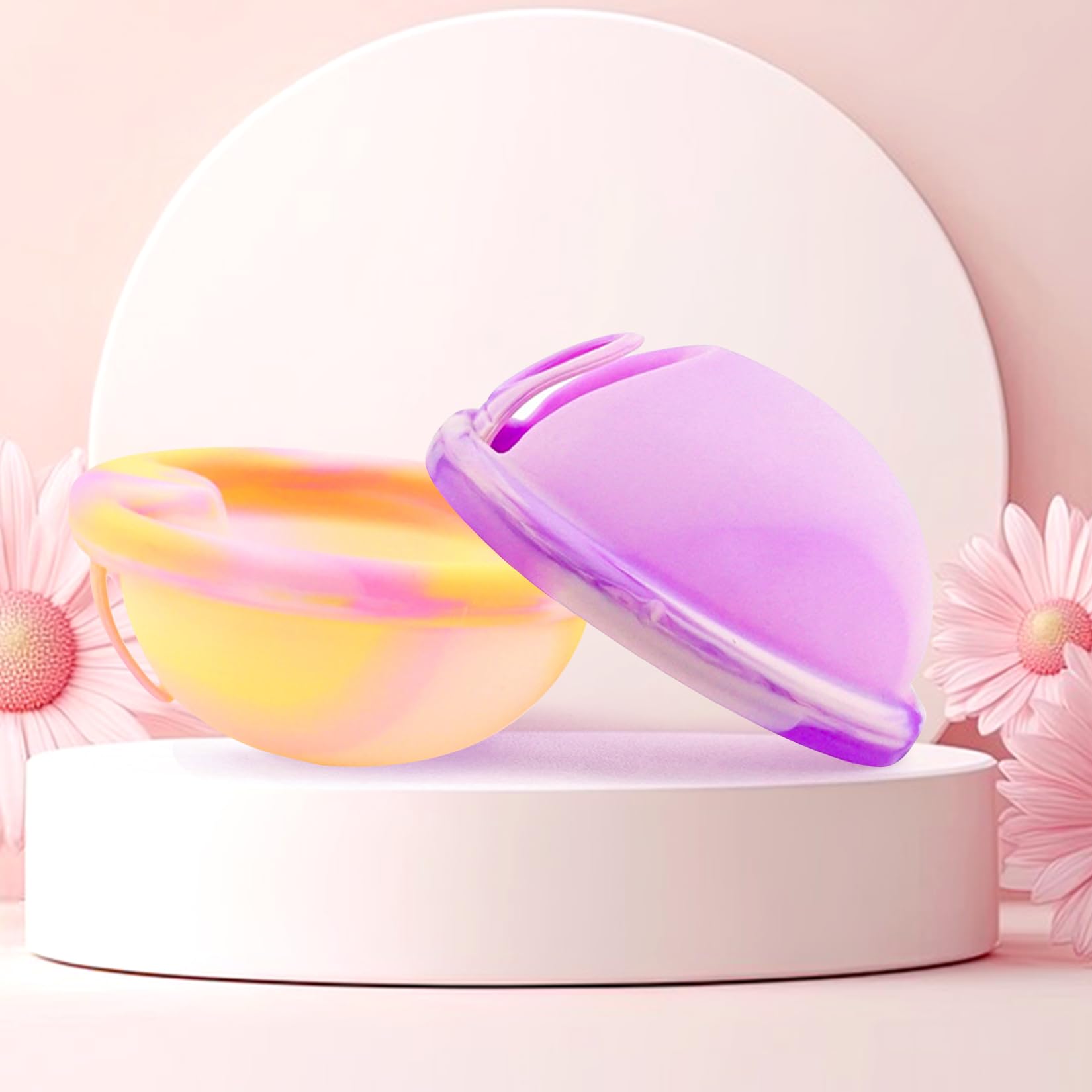Krążek Menstruacyjny Wykonany W 100% Z Silikonu Medycznego Z 2 Rozmiarami Krążków Menstruacyjnych (s + L) I Kieszeniami Do Przechowywania Dla Kobiet Uprawiających Sport, Pływanie I Intymność