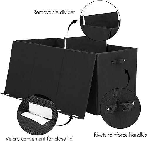 Miniatura 26 de popoly Caja de juguetes grande con tapa abatible, contenedor plegable para niños, niñas, guardería, sala de juegos, 25 x 13 x 16 pulgadas (rosa