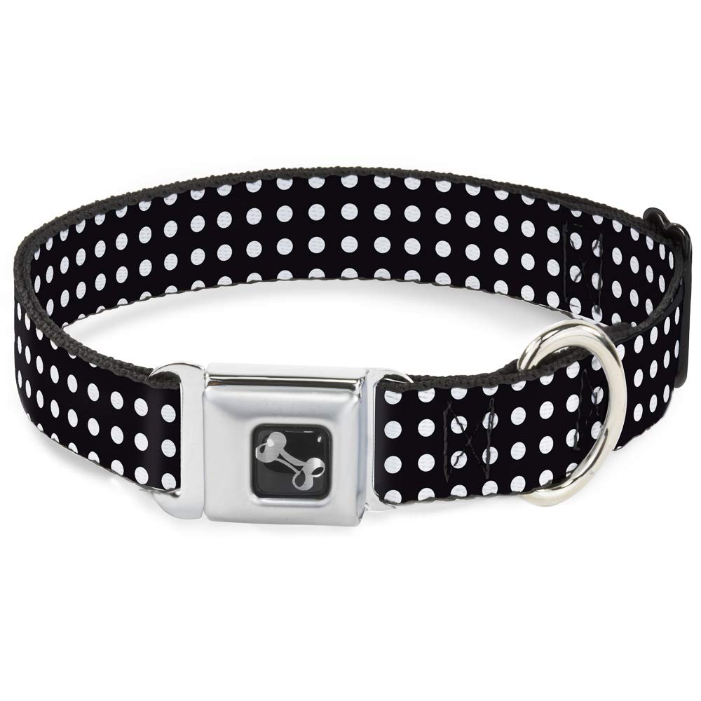 Collier pour chien Buckle Down micro pois design haut de gamme avec boucle os