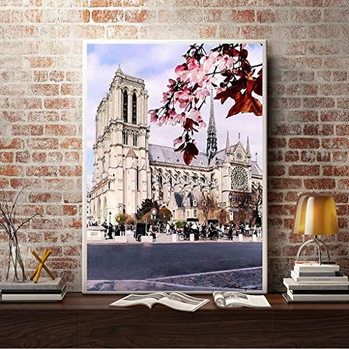 Diamond Painting Cross Stitch,5D Diamond Notre Dame De Paris,Diy Diamond Art Rhinestone Embroidery Cross Stitch Kits Supply Arts Craft Canvas Wall Decor Stickers Home Decor 12X16 Inches #TOP3
