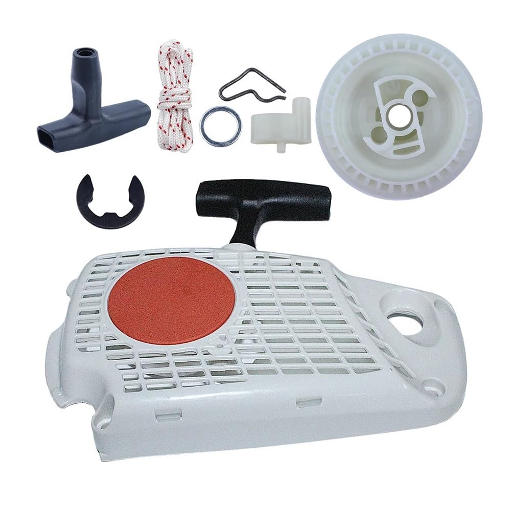 Arrancador de Retroceso Apto for MS192T MS193T, Kit de trinquete de Agarre con Mango de Cuerda de polea