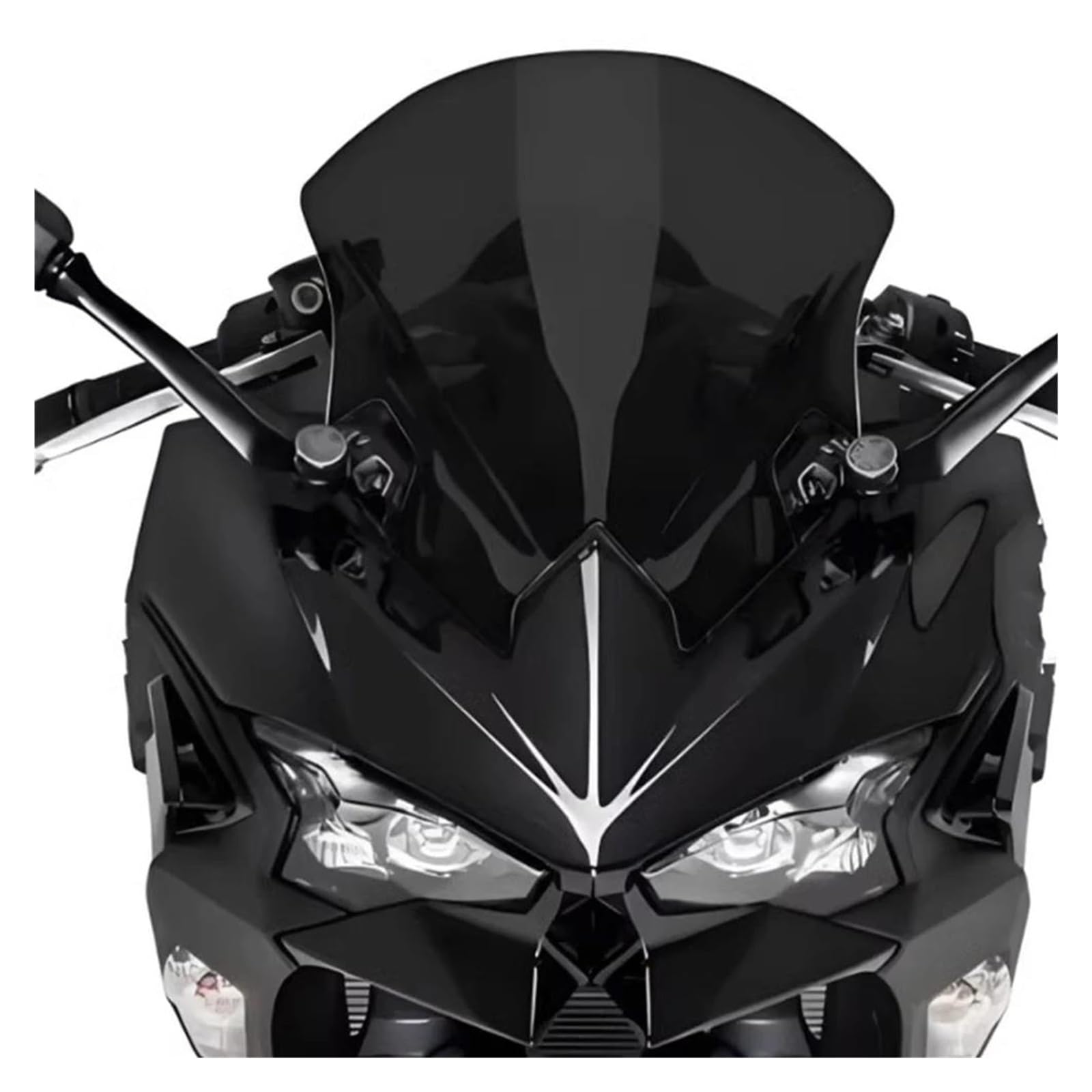 Parabrezza CUPOLINO per Kawasaki per Ninja 500 SE per NINJA500 2024 Moto Parabrezza Anteriore WindScreen Accessori Moto Kit Carenatura Deflettore(Black)