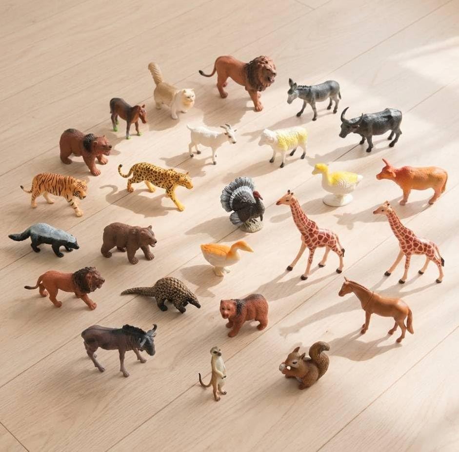 Image of SHAKTISM Farm Animal Toys Set - Realistic Farm Animal Figures for Kids, Educational Playset for Ages 3+ - Durable Plastic Toy Animals for Preschool & Toddler Learning (12038 Animal Kigdom)