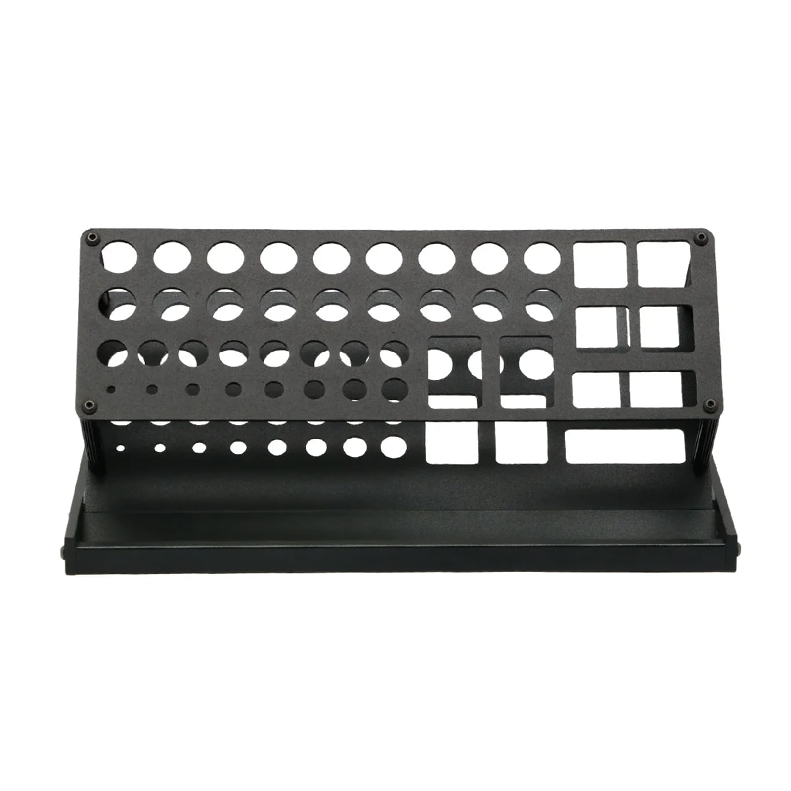 Buxuaaaa Black Professional Metal Desktop Tool Organizers Secure Storage Rack For Screwdrivers Small Workshop Tools Holder Durability Tool Organization