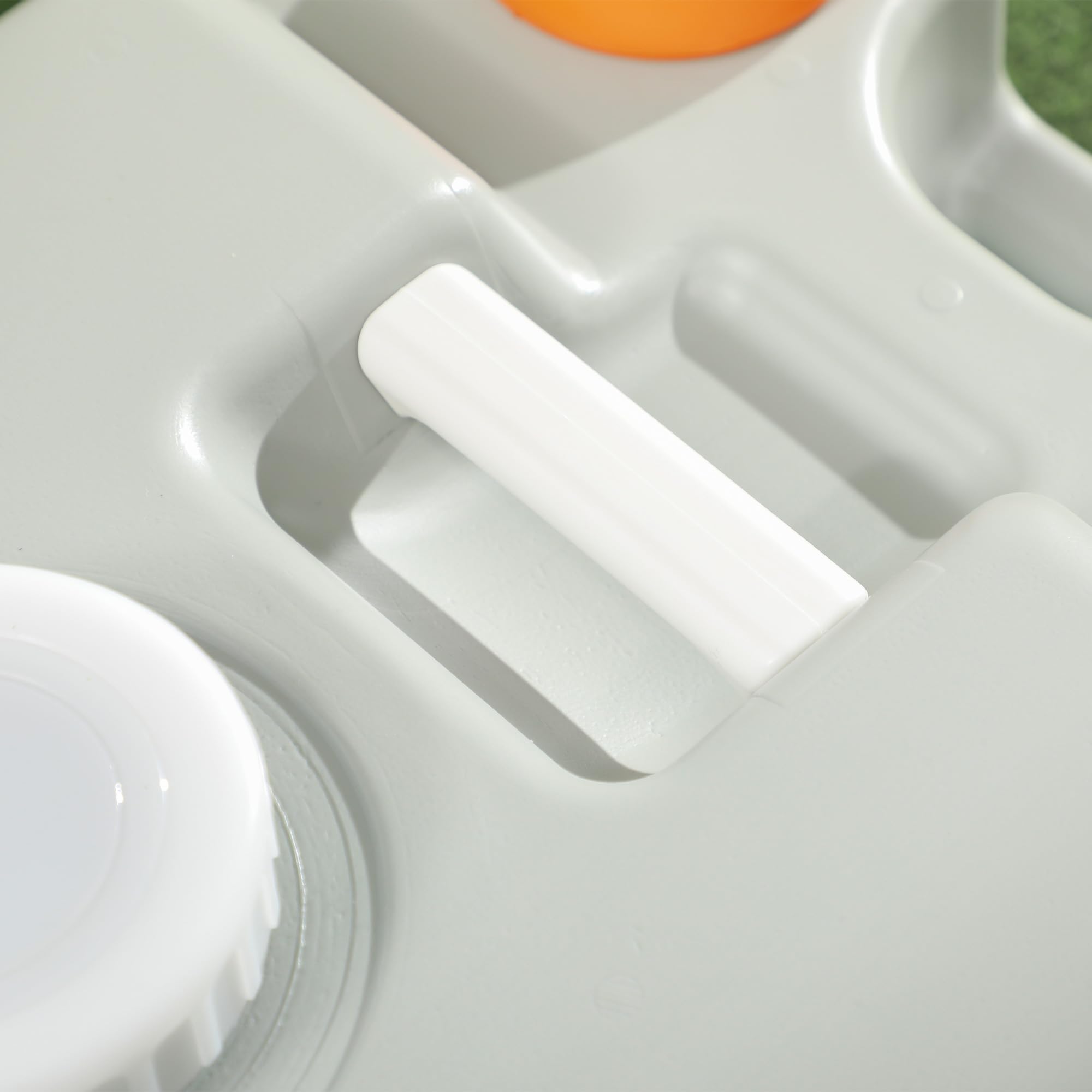 Outsunny Serbatoio Acqua 22L da Campeggio con Ruote, Tanica Acqua Reflue per Camper e Roulotte con Maniglia, Tubo e e Beccuccio Girevole, Grigio
