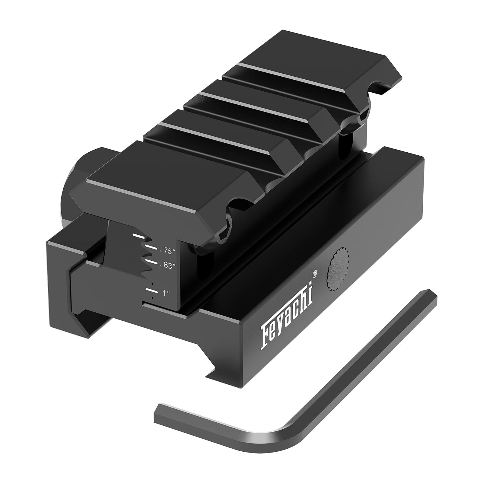 Feyachi TRM10 Soporte Elevador Picatinny de Altura Ajustable, Soporte Elevador óptico de 3 Ranuras para mira de Punto Rojo Sólo para Actividades Deportivas