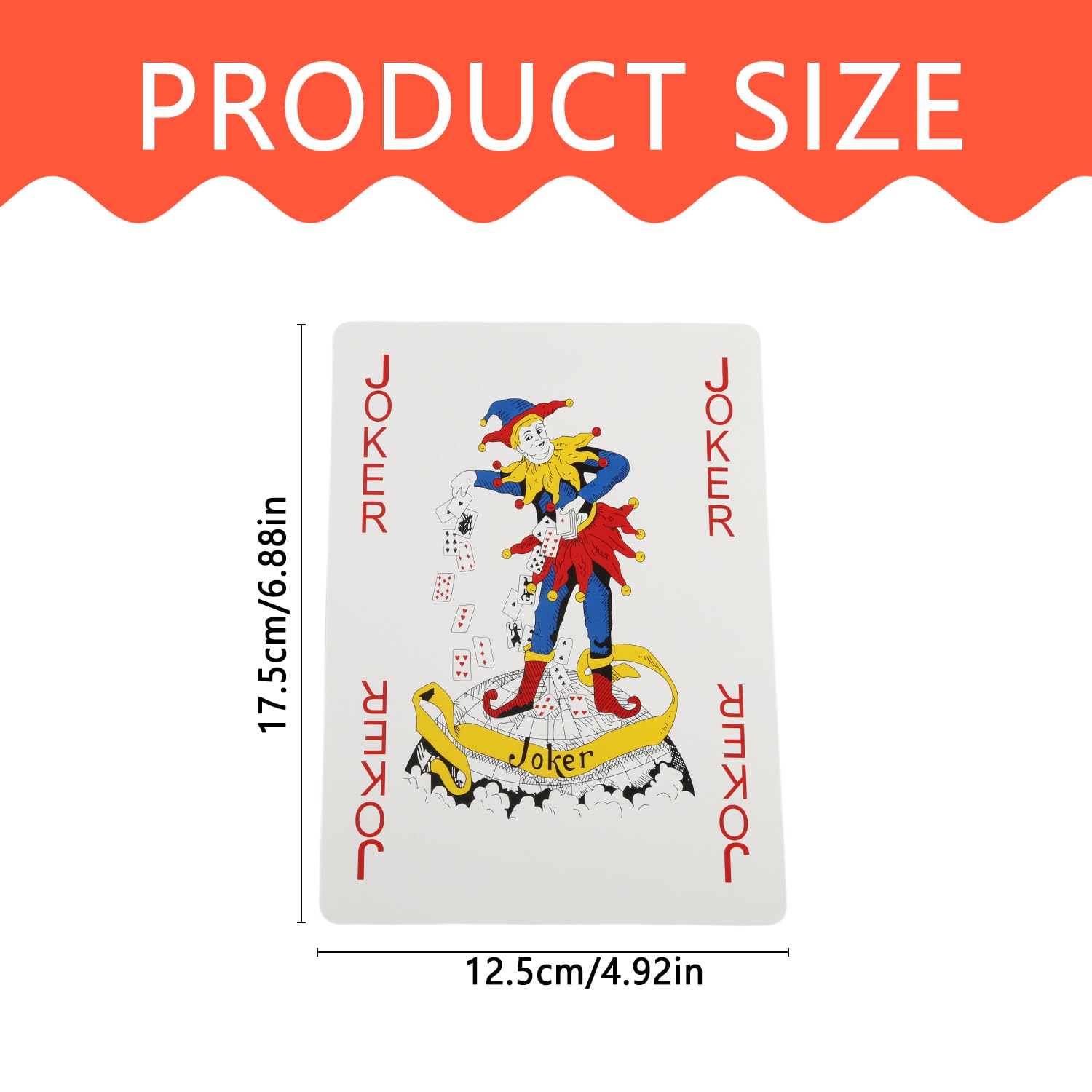 Tabanzhe Gigantic Playing Cards 52 Cards Full Set - Easy to Read Deck for Family Game Night Parties, Outdoor & Garden Fun for Adults - Image 2